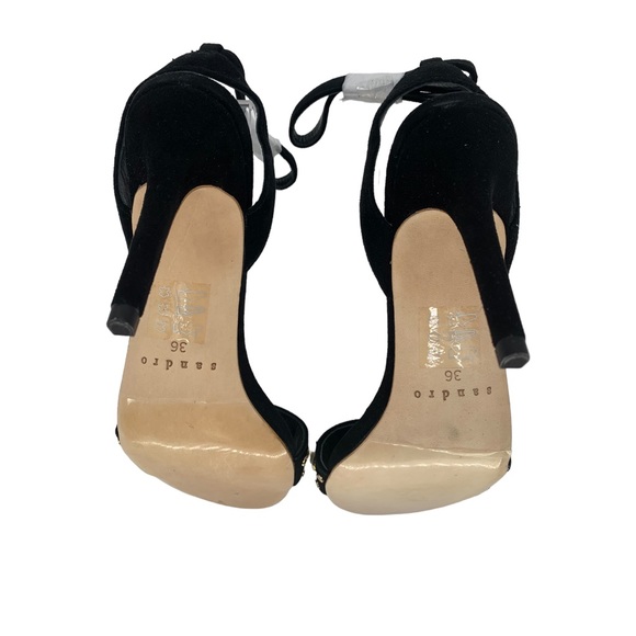 NIB SANDRO NINA PEARLS HEELS (BLACK) SIZE 36 (US 5 - 5 1/2) - Picture 10 of 13